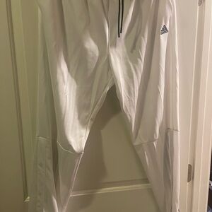 adidas White and Black Track Pants Relaxed Fit